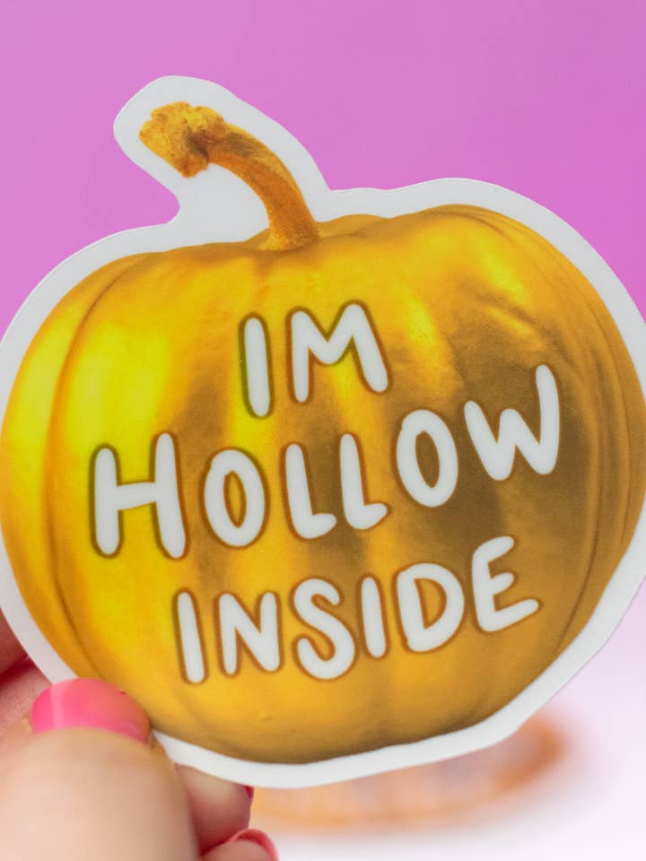 Pumpkin Clear Vinyl Sticker for wholesale by Kate & Kris