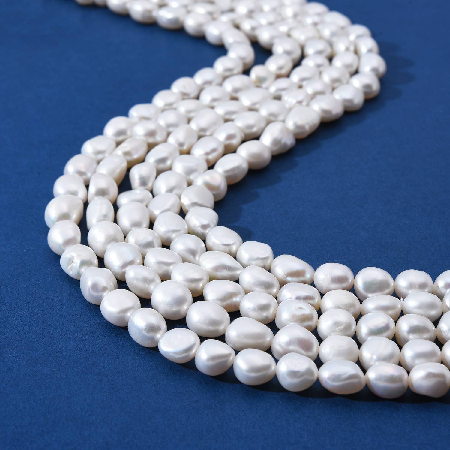 findings4uGem – wholesale Pärlband/Pärlhalsband – Naturliga potatisformade barockpärlor, FWP0207