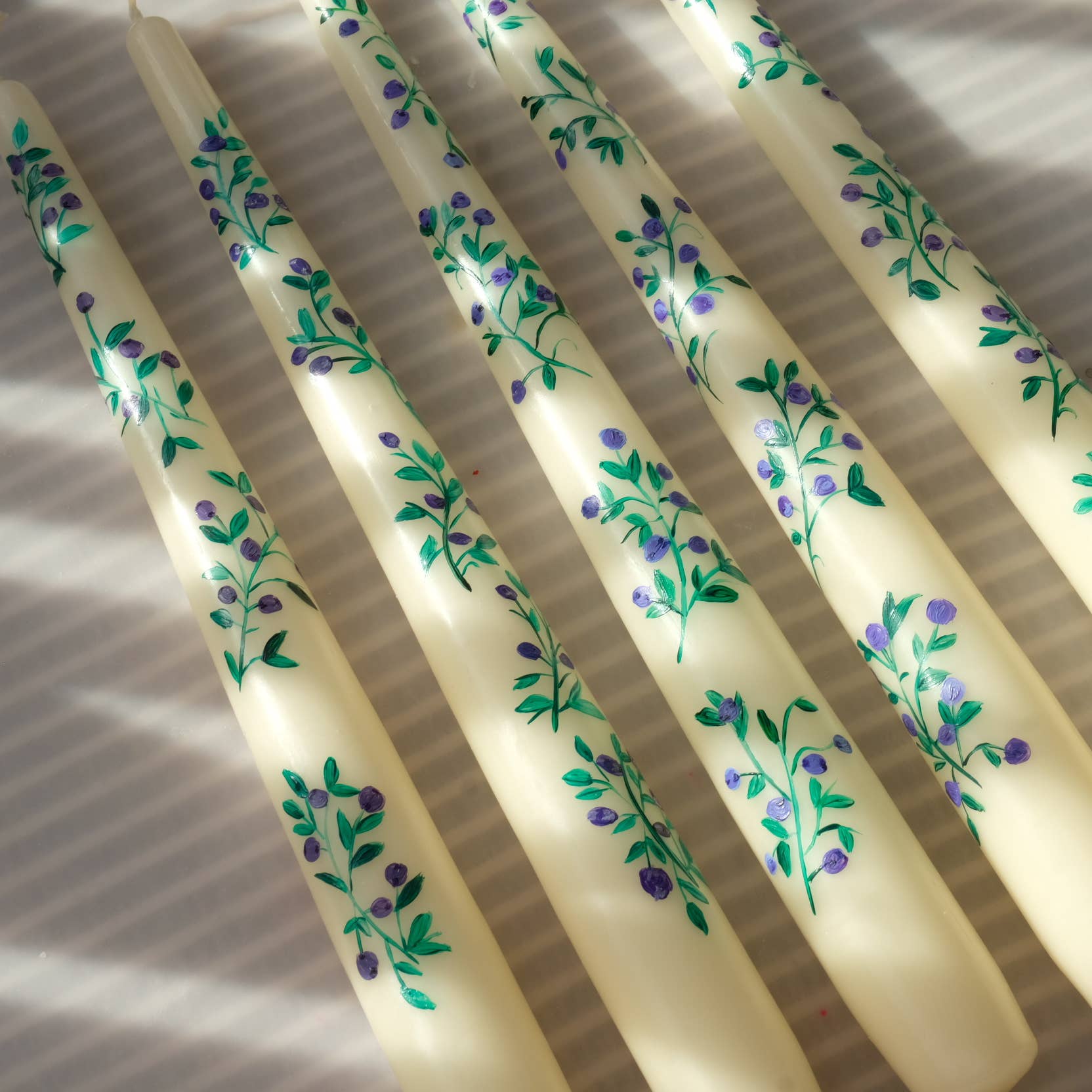 Hormscent - Wholesale Tapered Candle/Candlestick - Spring Hand painted candles2