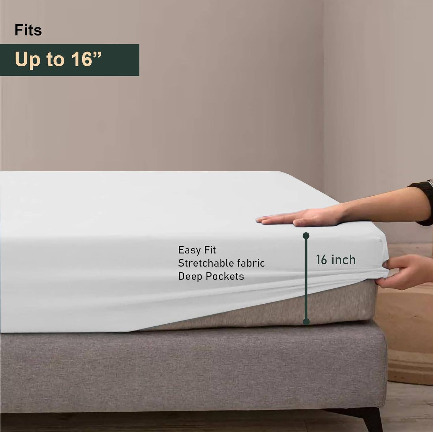 Feather & Stitch New York - Wholesale Mattress Pad/Protector - Premium Waterproof  Five - Sided Mattress Cover (Fitted)4