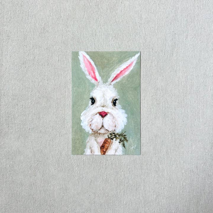 Stampa d'Arte "Rufus Rabbit" per la vendita all'ingrosso da parte di sophie wyatt studio.