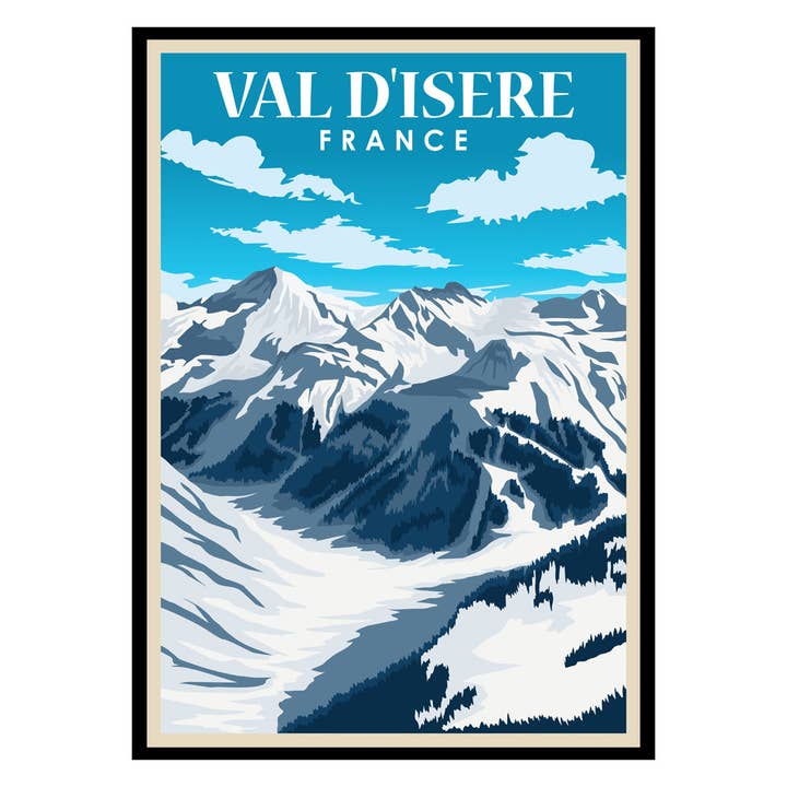 Affiche Val d'Isère pour la vente par Places of Art