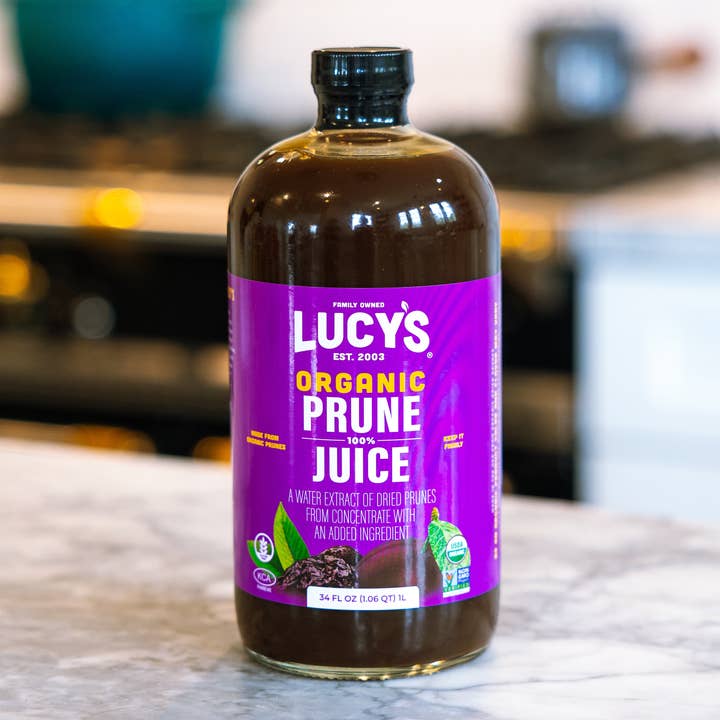 Lucy's - Wholesale Fruit Juice - Lucy's Family Owned - Organic Prune Juice 34oz.