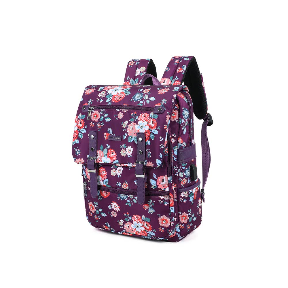 Strathurie – wholesale Backpack – Unisex – Strathurie White Floral Backpack4