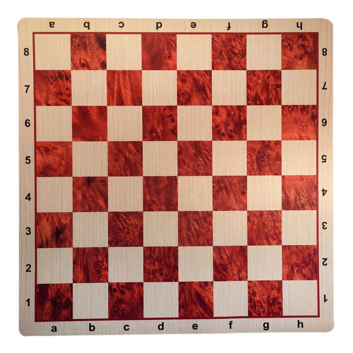 Wood Expressions - Wholesale Board Game - Mousepad Tournament Chessboard, Wood Grain Print, 20 in.