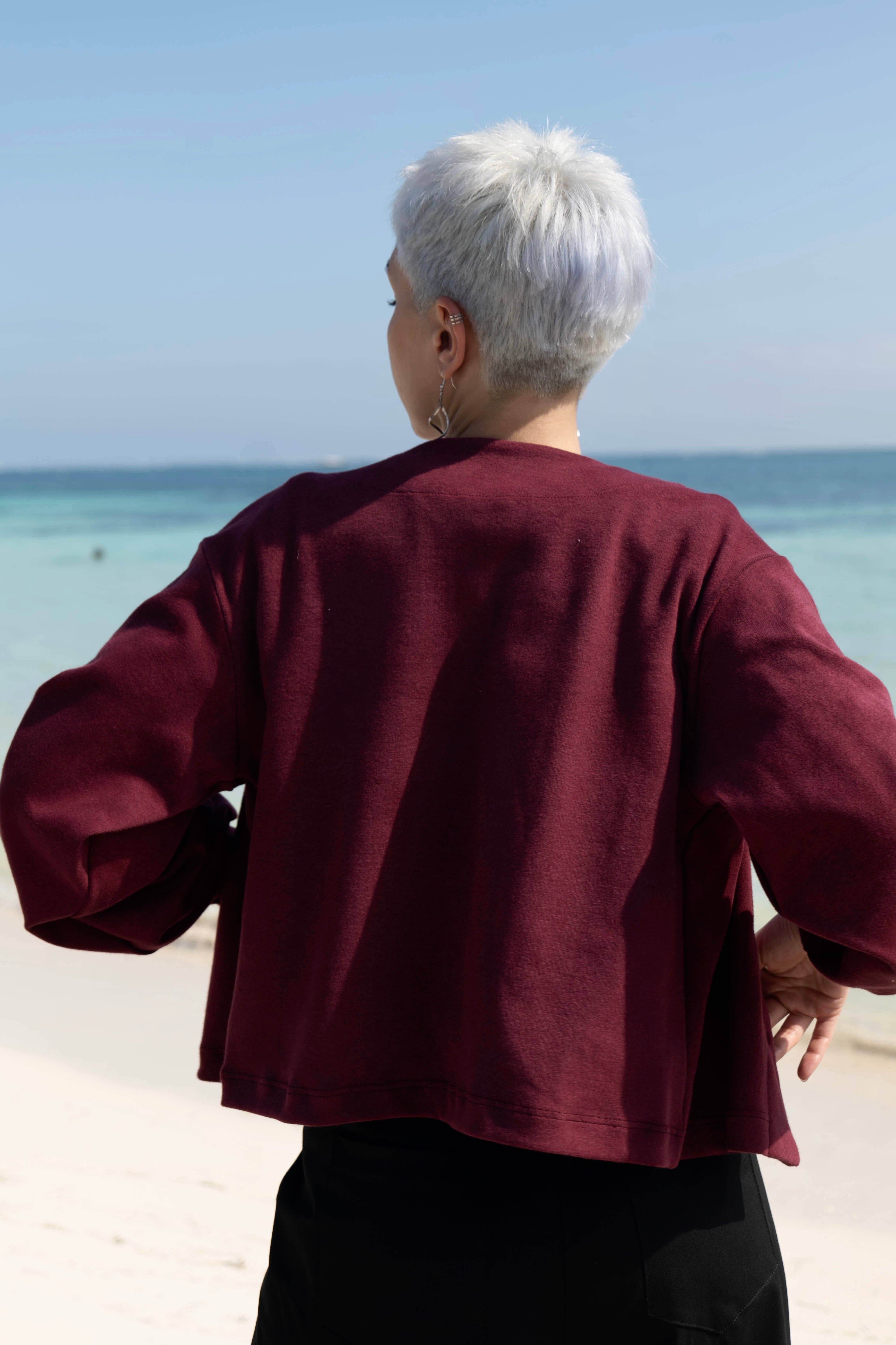 MAS Montreal - Vente Cardigan – femme - GILET GIZA CRIMSON1