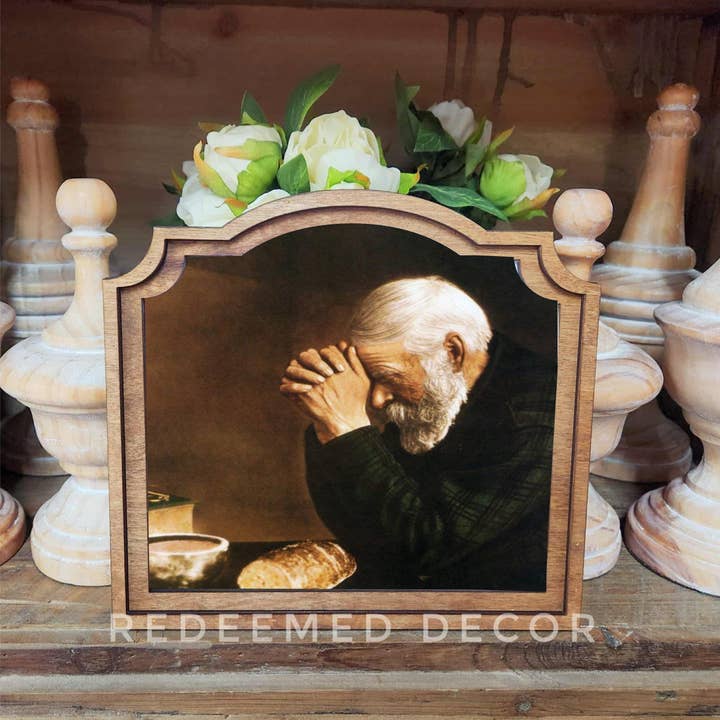 Redeemed Decor - Wholesale Decorative Tabletop Object - Provincial Praying Man Framed Art