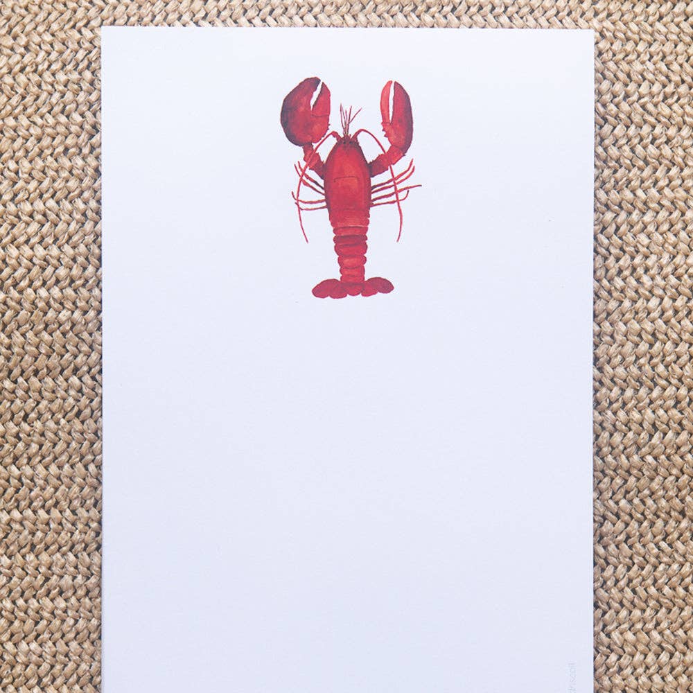 Finding Silver Pennies - Wholesale Notepad - Lobster Notepad | Coastal Watercolor Notepad3