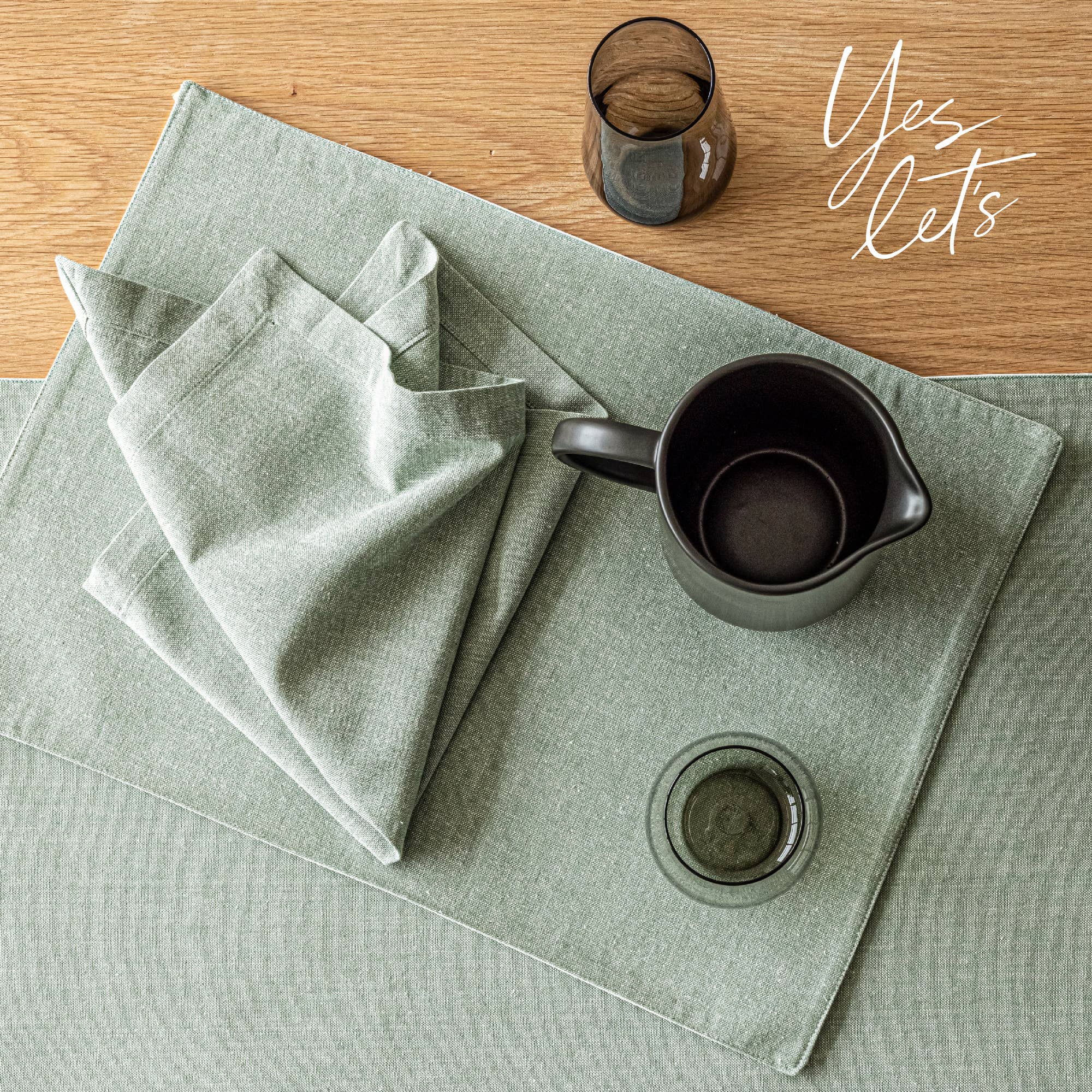 over&back - Wholesale Dinner & Cloth Napkin - Chambray Cotton Napkins – Set of 427