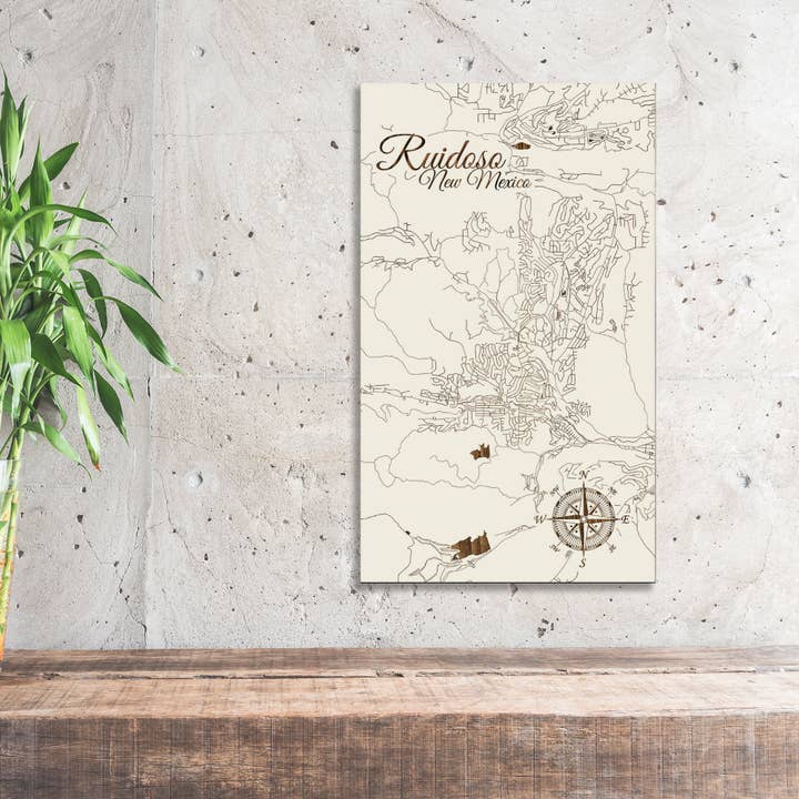 New Mexico: Ruidoso Street Map for wholesale by Fire & Pine