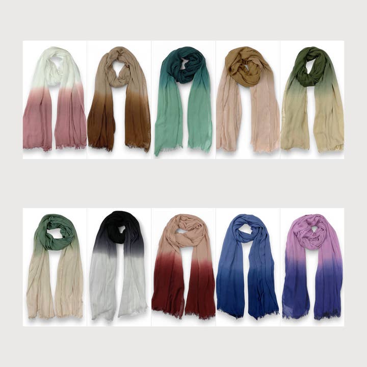 Lili Scarves - Wholesale Scarf - Women's - Ombre Modal Dip Scarf2