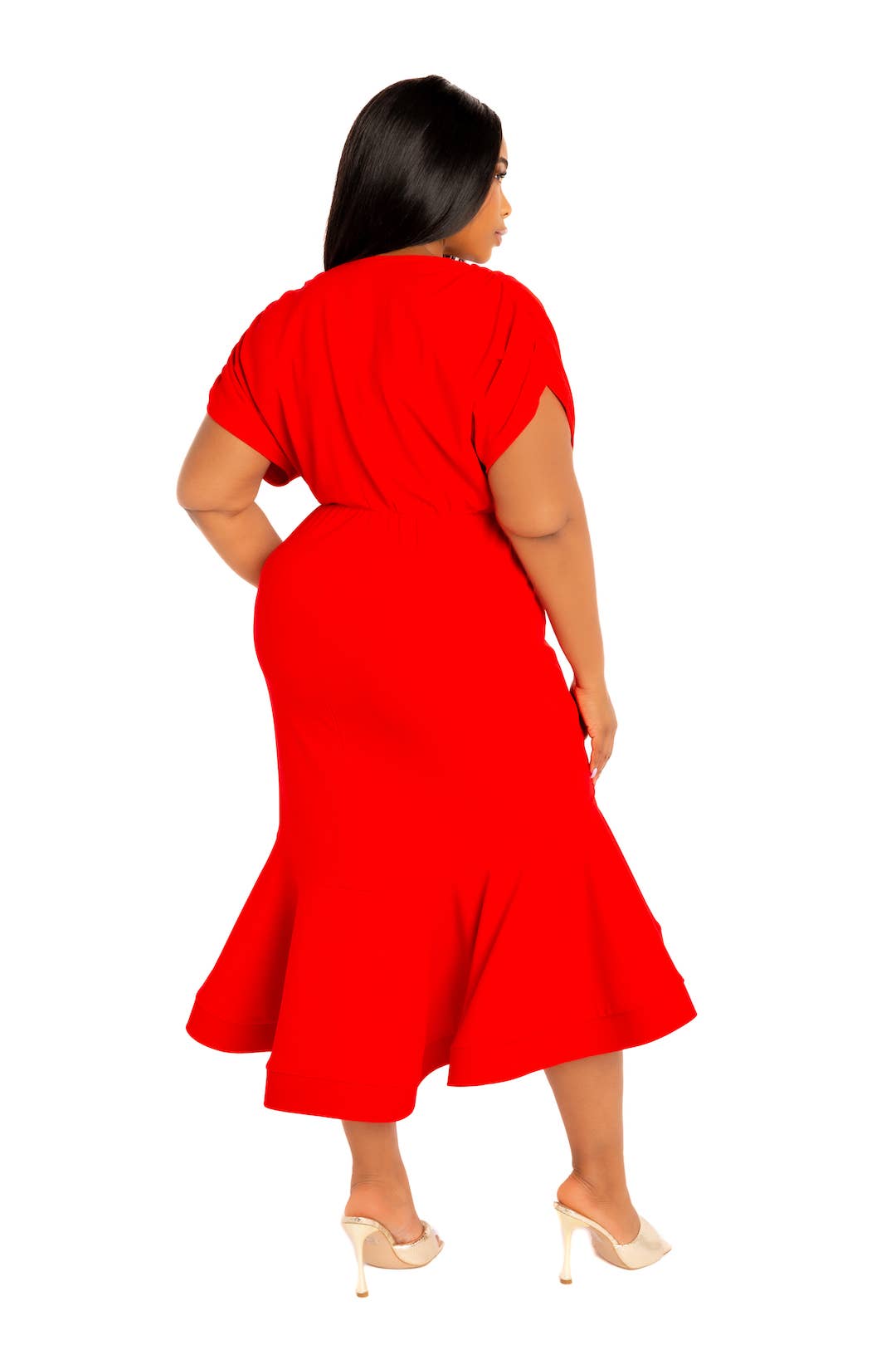 J2 FASHION - Wholesale Dress - Women's - STRUCTURED HI-LOW WRAP DRESS
3