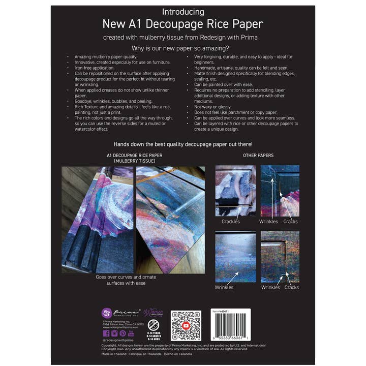 Redesign with Prima - Wholesale Craft Supplies - Redesign A1 Decoupage Rice Paper Loyal Friend 23"X33"4