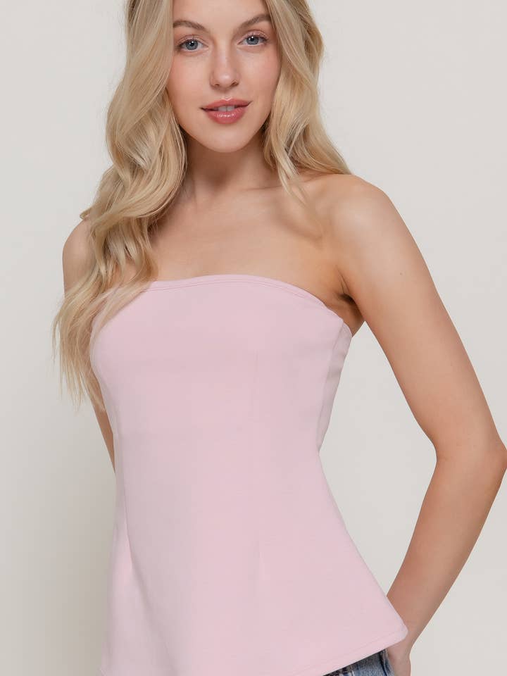 Haut bandeau en jersey maille douce à basque pour la vente par Active Basic | Active USA