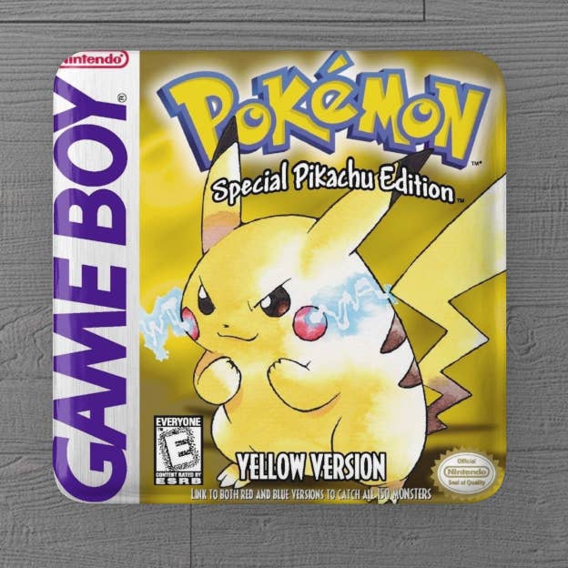 Retro Gameboy yellow version game Square Button Pin for wholesale by CultPOP