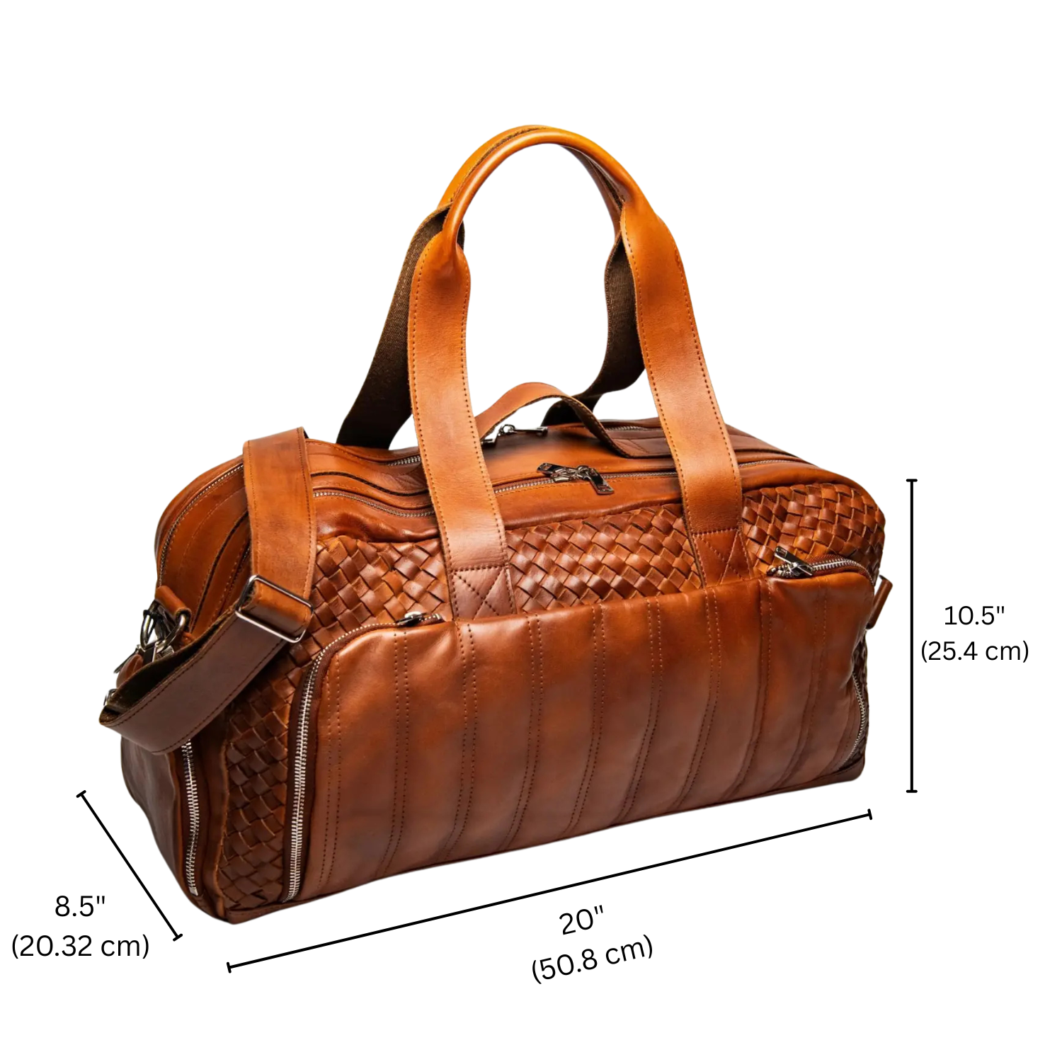 Hides - Wholesale Weekender Bag - Men's - Woven Leather Weekender Duffel Bag13