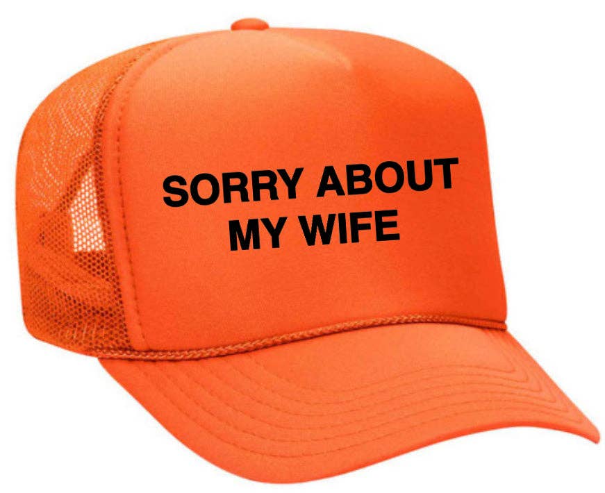 Inappropriate Trucker Hats – boné - Unissexo por atacado – Desculpe, sobre o Chapéu My Wife Trucker6