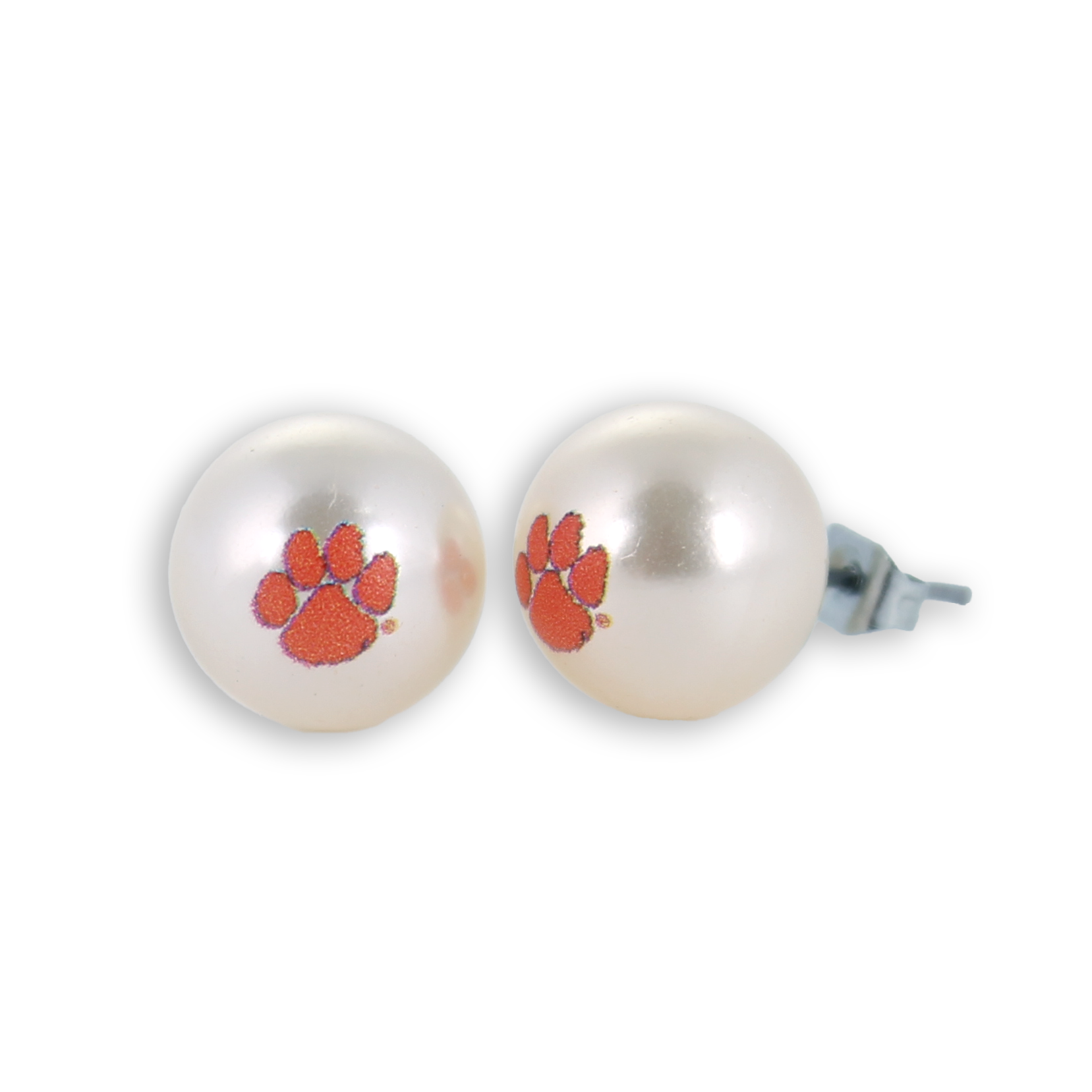 Seasons Jewelry - Vente Clous d'oreille - Puces d'oreilles à perles avec logo Clemson1