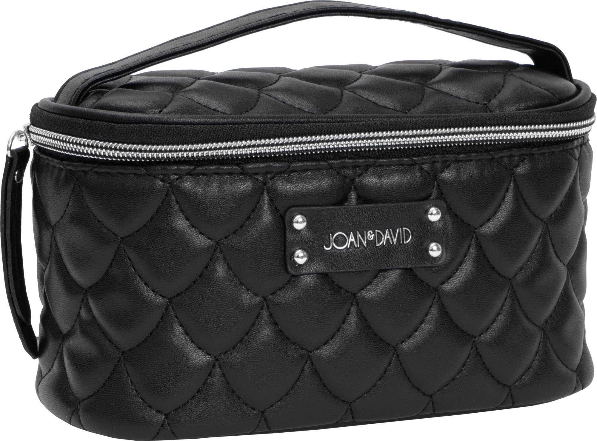 Magid - Wholesale Makeup/Cosmetic Bag - Joan & David Scallop Diamond Quilted Faux Leather 4-Piece Clear Cosmetic Bag Set4