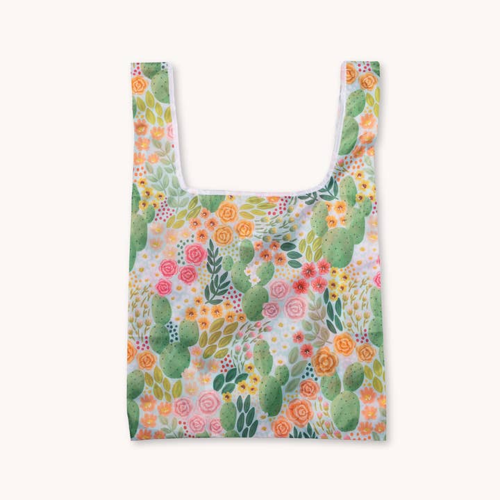 Elyse Breanne Design - Wholesale Grocery/Shopping Bag - Cactus Blooms Reusable Bag