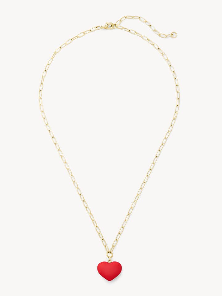 Mini Heart Pendant Necklace in Ruby for wholesale by MACHETE