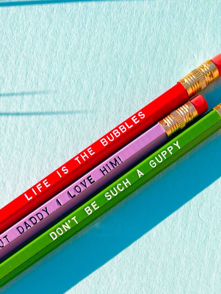 Life is the Bubbles Pencils for wholesale by Hey There Princess
