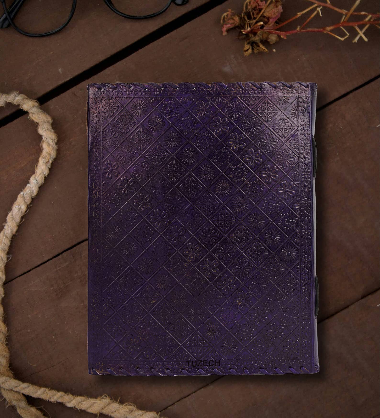 Tuzech Leather - Wholesale Journal/Diary - Tuzech Seven Chakra Medieval Stone Embossed Handmade Jumbo Leather Journal Book of Shadows Notebook Office Hocus Pocus Diary College Poetry Sketch With Leather Bound35