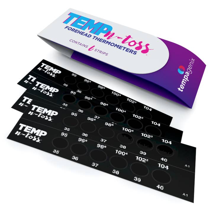 Tempagenix, LLC. - Wholesale Thermometer - Temp-N-Toss voorhoofdthermometerstrips voor eenmalig gebruik - (6ct.)2