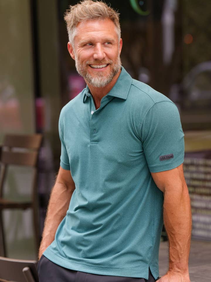 USA Palm - Wholesale Polo - Men's - Heathered Polo60