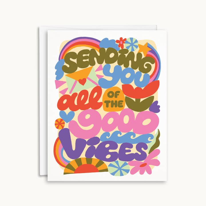Good Vibes Card for wholesale by Salad Bar Studio