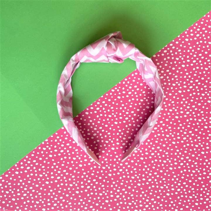 Klash Fashion - Wholesale Fashion Headband - Women's - Zero Waste Zig Zag Headband Pink