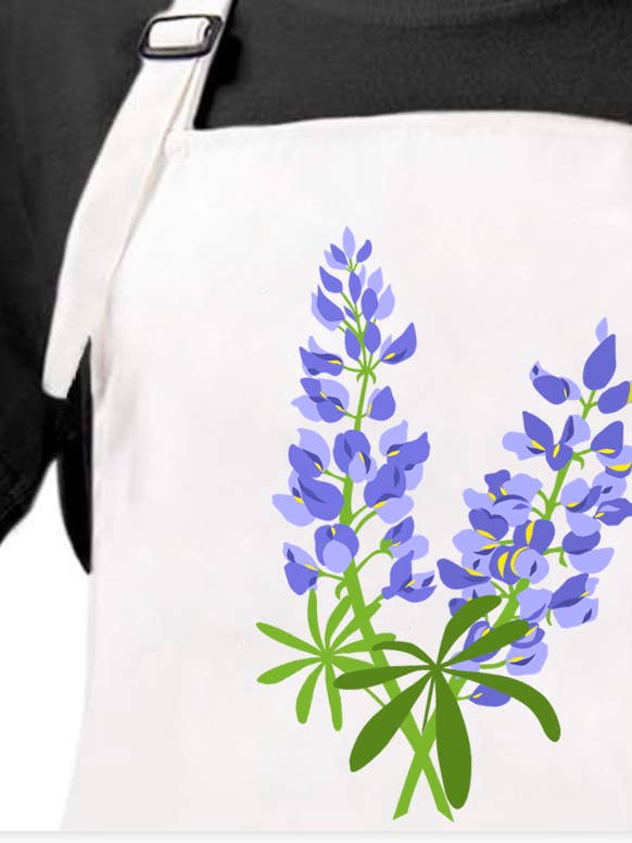 Bluebonnet Apron for wholesale by M Design Studio Gifts