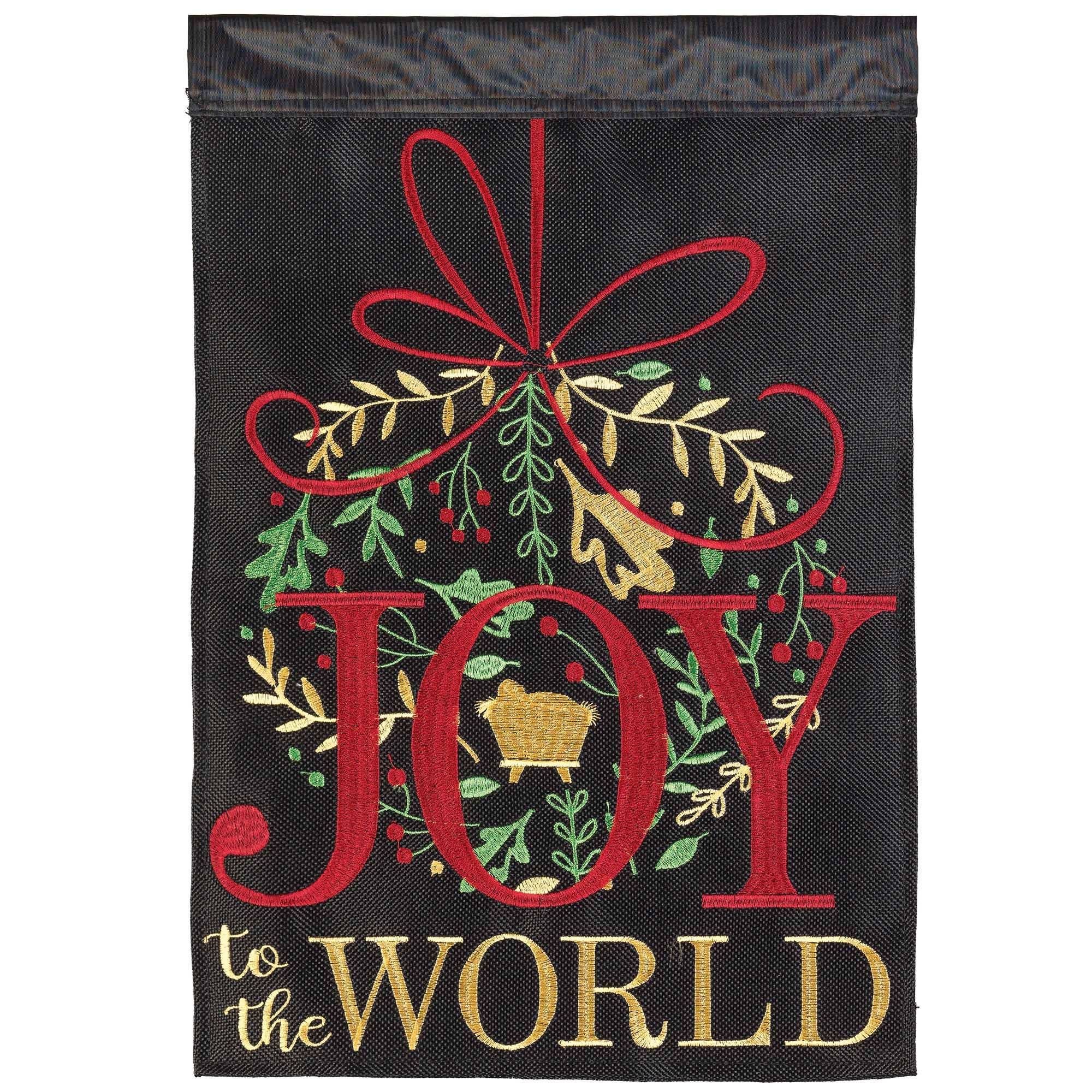 Magnolia – wholesale Flag – JOY TO THE WORLD FLAG BURLAP LARGE0