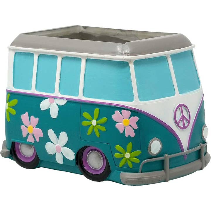 Hippie Van Flower Pot for wholesale by Spoontiques, Inc