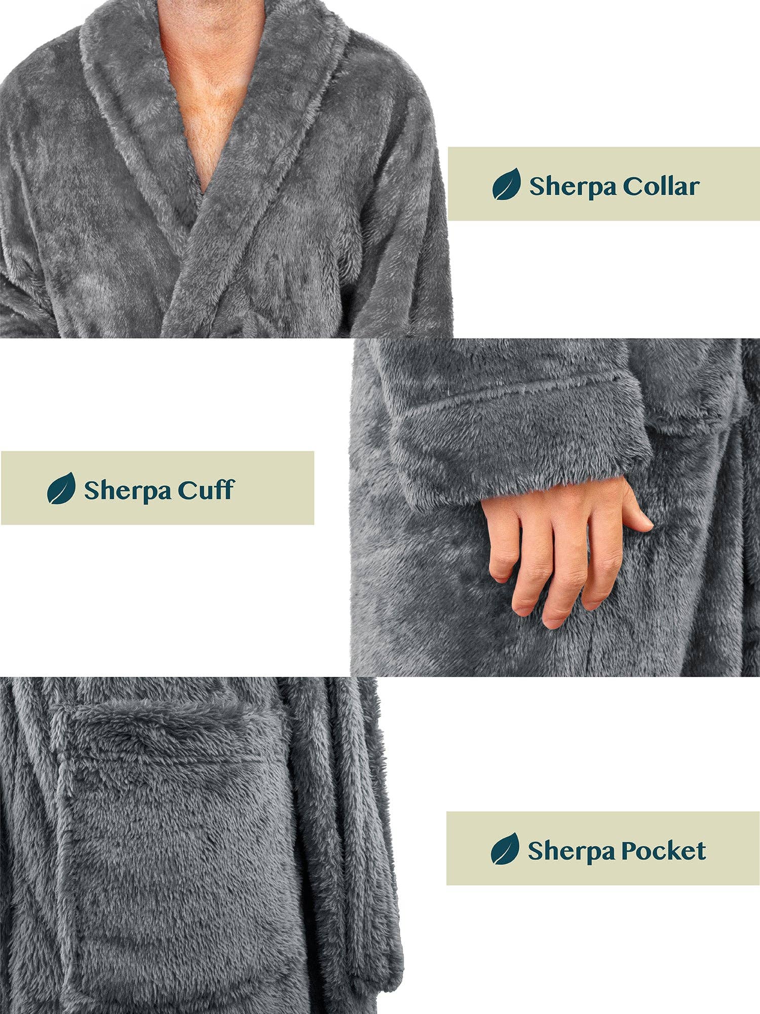 Pavilia - Wholesale Robe - Men's - Men's Sherpa Fluffy Robe17