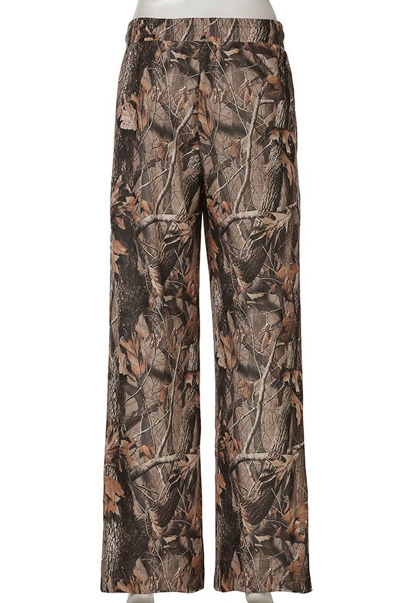 BROWN Camouflage Casual Lounge Pants for wholesale on Faire6