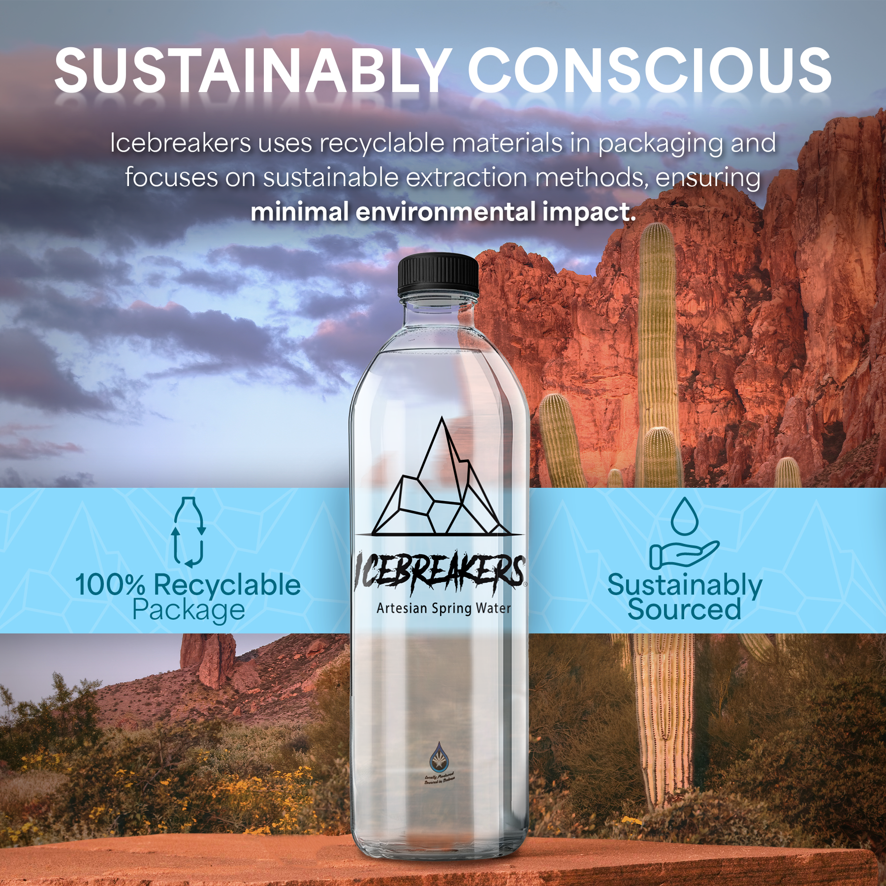 Icebreakers Artesian Spring Water – Engroshandel Flaskevand – Icebreakers Artesian Kildevand – 1L Premium 12-pak2