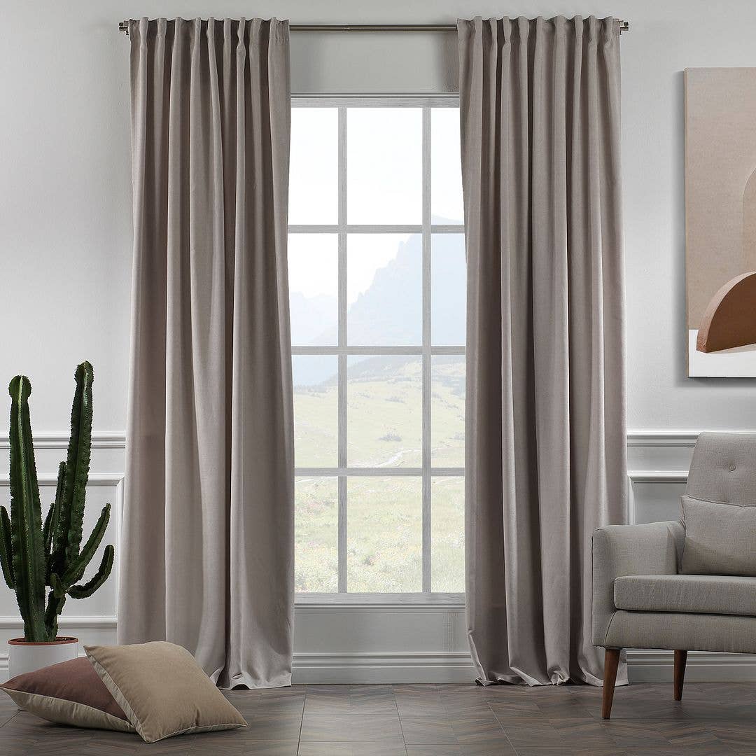 Bes Home Design - Wholesale Curtain - 100" Wide & Extra Long Matte Decorative Custom Size Curtain46