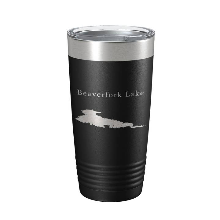 Beaverfork Lake Map Tumbler reismok geïsoleerde lasergegraveerde koffiekop Arkansas 20 oz voor wholesale door CarveBright