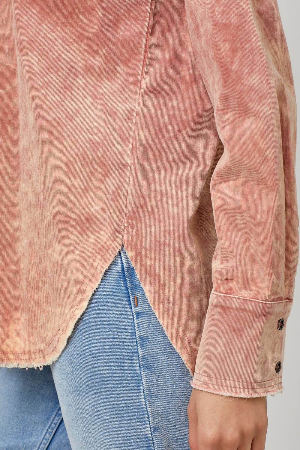 Mystree – Engroshandel Skjorte med buttondown – til kvinder – 60857 Vasket fløjlsskjorte29