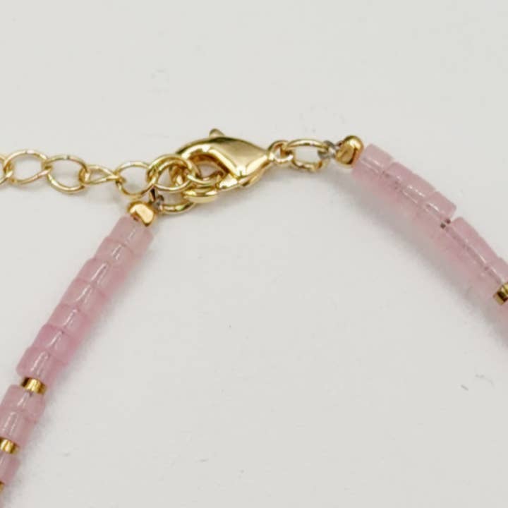 Meraki Gemstones - Wholesale Beaded bracelet - CANCER HEALING HARMONY-Malachite/Clear/Rose Quartz Bracelet6