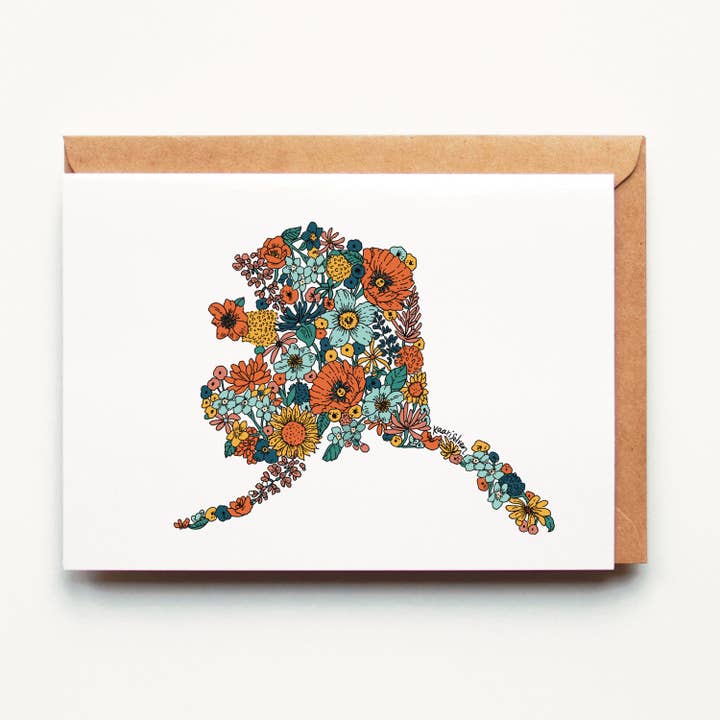 Alaska State Flowers Greeting Card for wholesale by Kaari & Co.