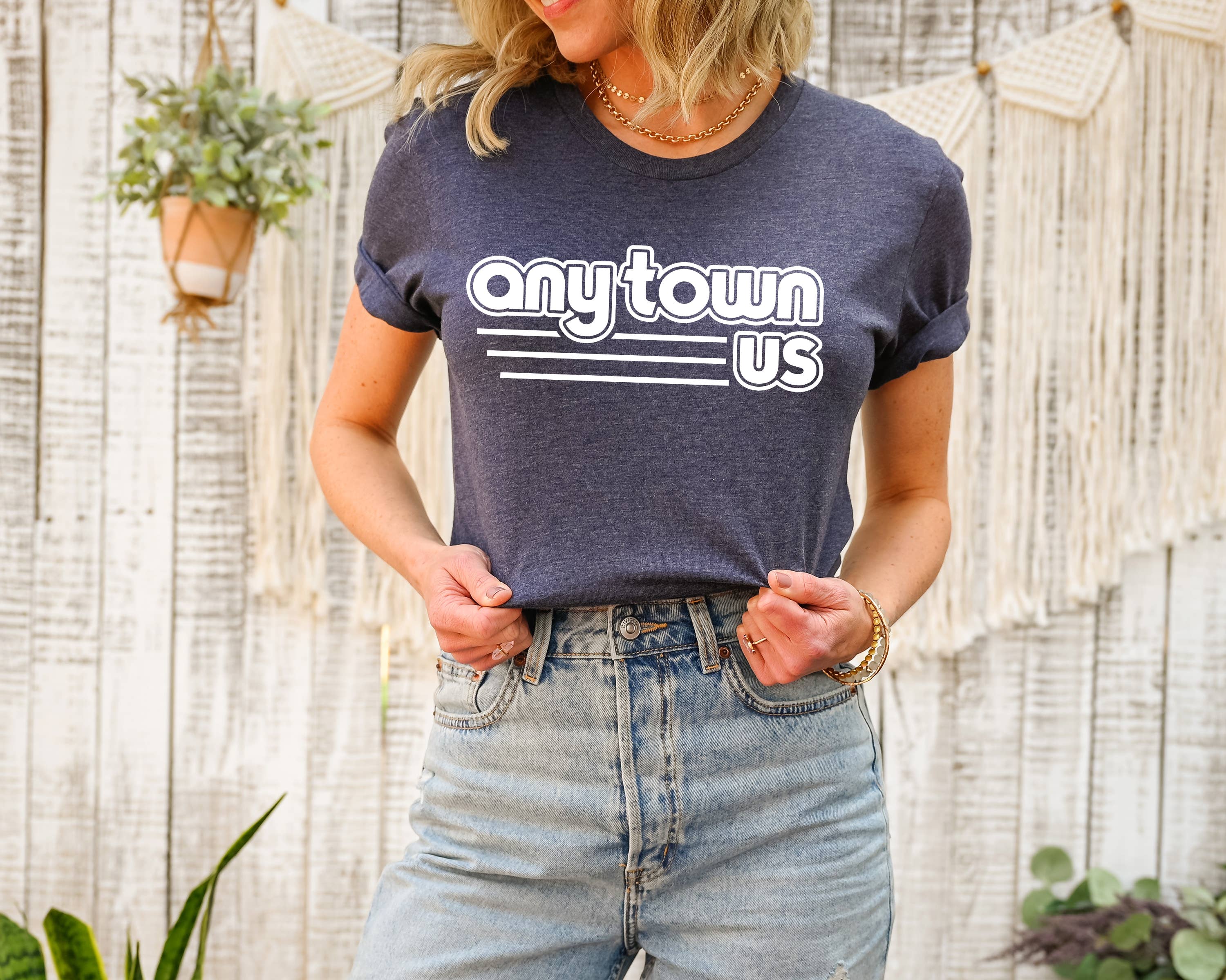 Humm & Willow – wholesale T-shirts med screentryck – Dam – Anpassade skjortor - Personlig skjorta för din stad eller stat2