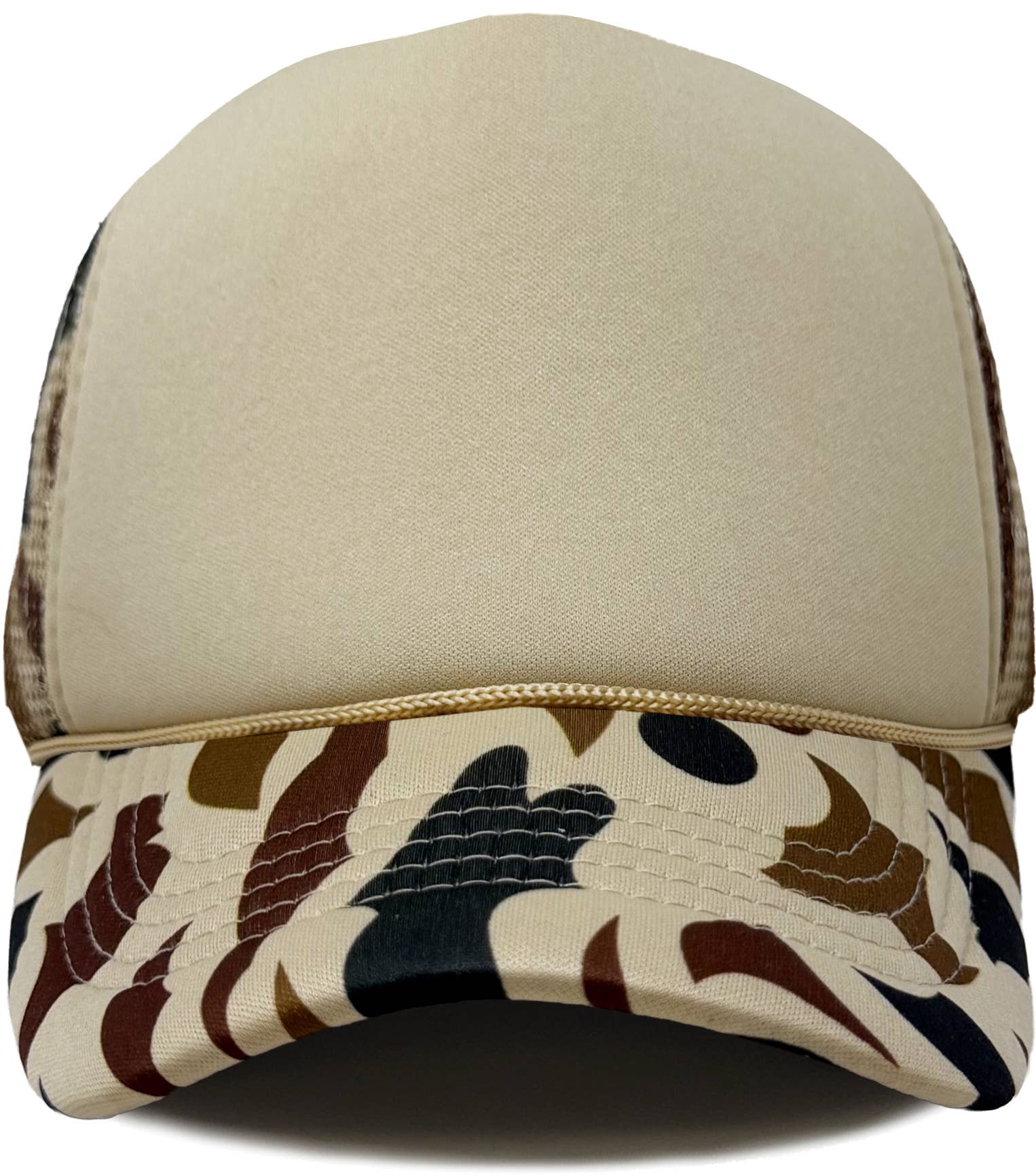 Funky Junque - Vendita all'ingrosso Cappellino da camionista - Unisex - Cappellino Trucker Snapback in Schiuma - Camo Cachi