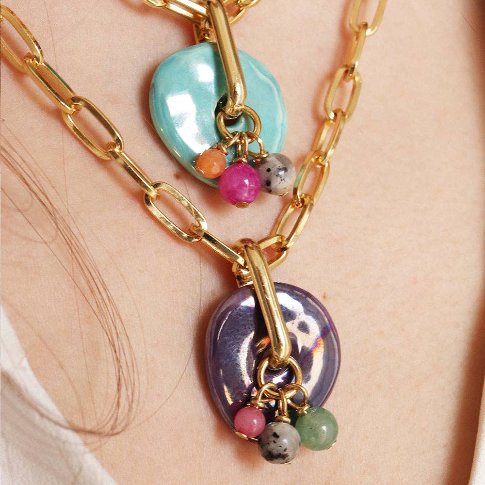 ÉMOLO - Vendita all'ingrosso Collana con ciondolo/pendaglio - Collana corta con catena CLAY10