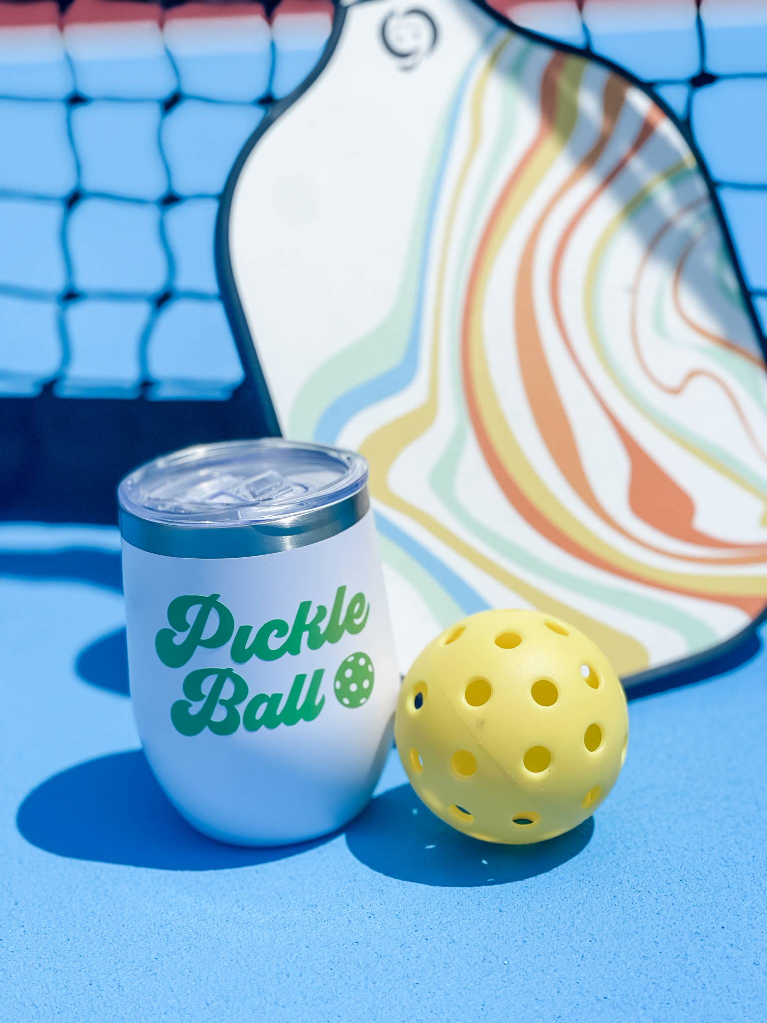 Everything Labeled- Decorative drinkware for every ocassion - Wholesale Insulated Mug/Tumbler - Pickleball Stemless Tumblers | Pickleball Gifts | Drinkware