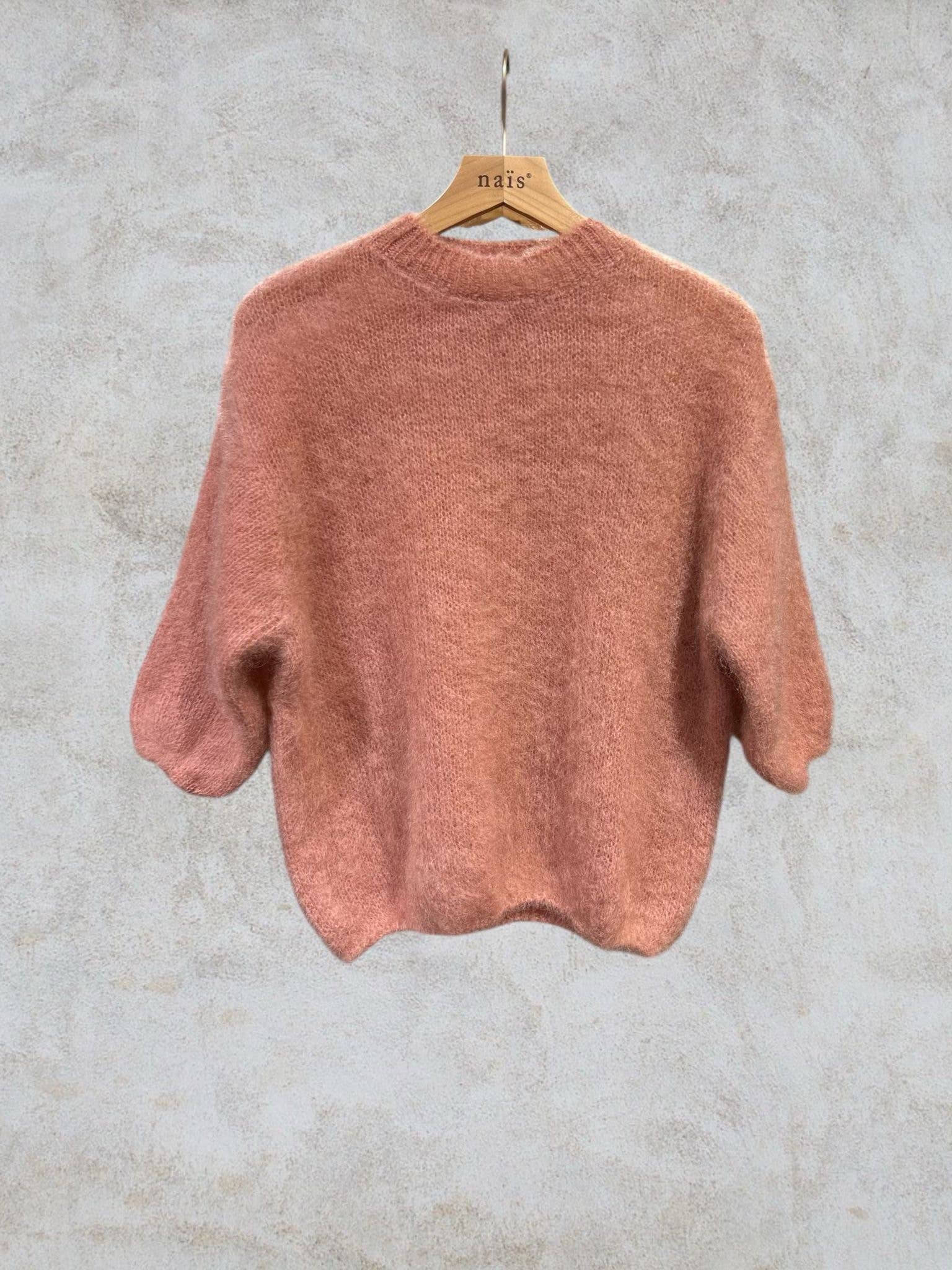 NAÏS PARIS - Wholesale Knit Sweater - Women's - Round neck short sleeve sweater in 80% kid mohair7