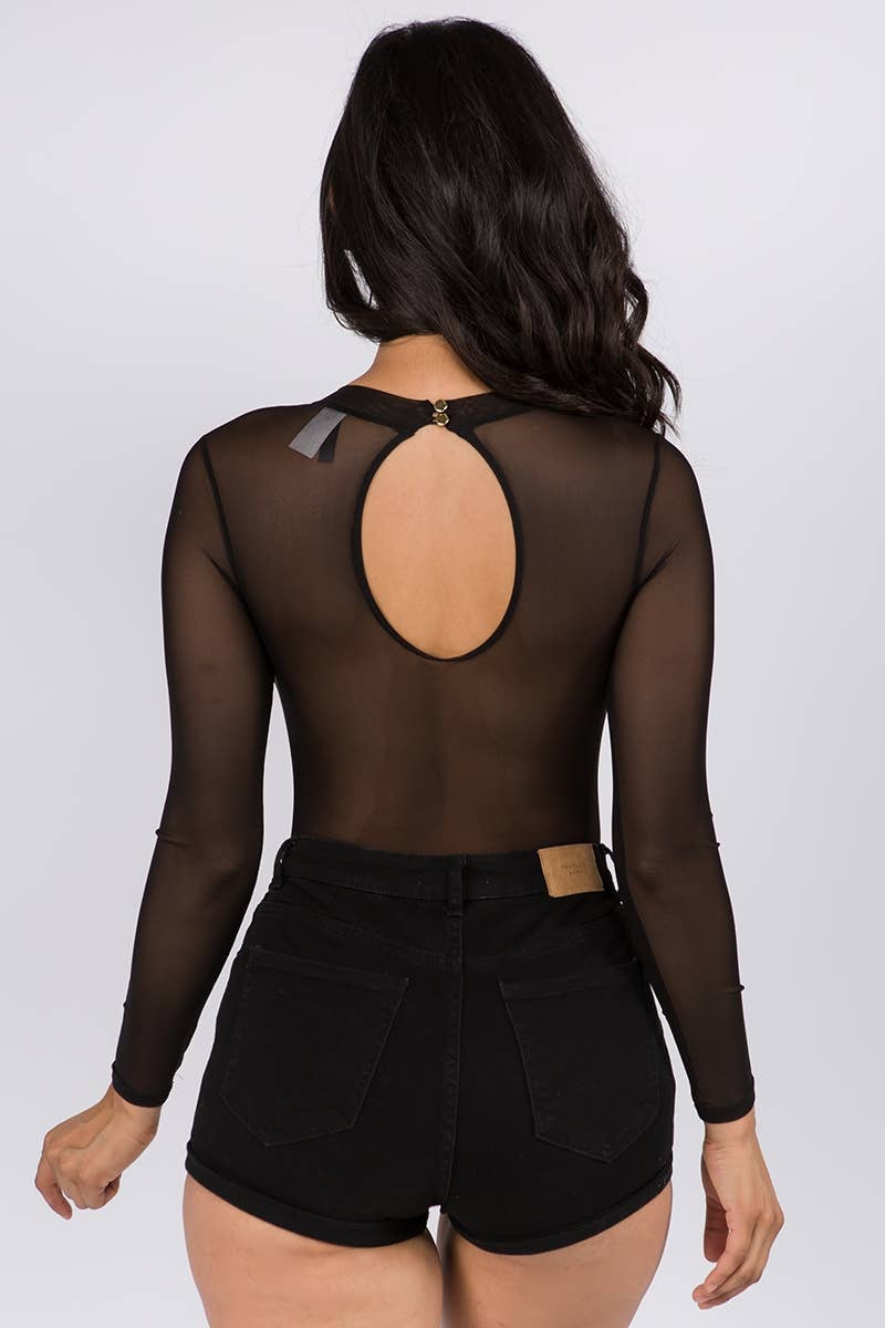 Uptown Apparel - Vente Body – femme - Body à col montant en maille J455817