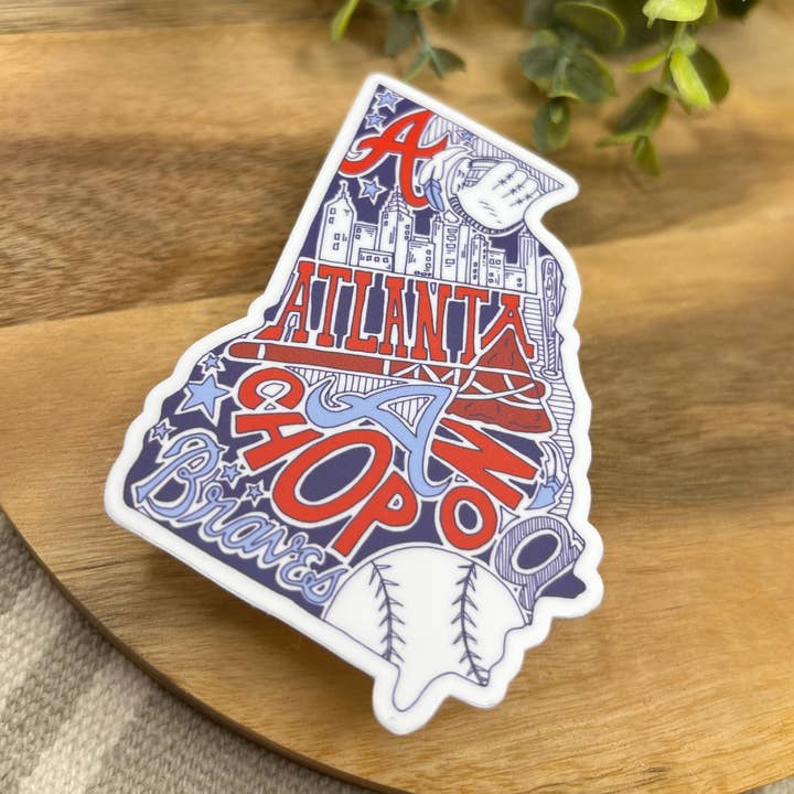 Atlanta Georgia Waterproof Sticker for wholesale by Crafted by Chris Co.