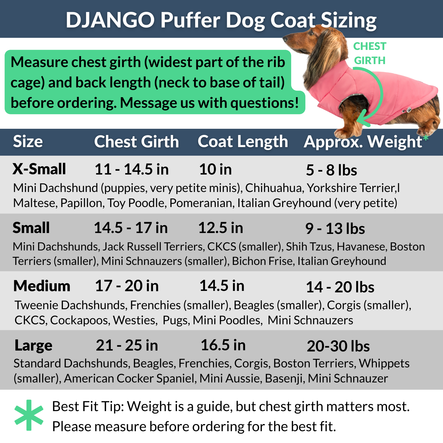 DJANGO - Wholesale Pet Coat - Dog - Snowline™ Puffer Dog Coat - Rose Petal Pink6